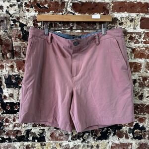 Faherty All Day Shorts Men's Size 36 Pinkish Red belt loops 5" Inseam